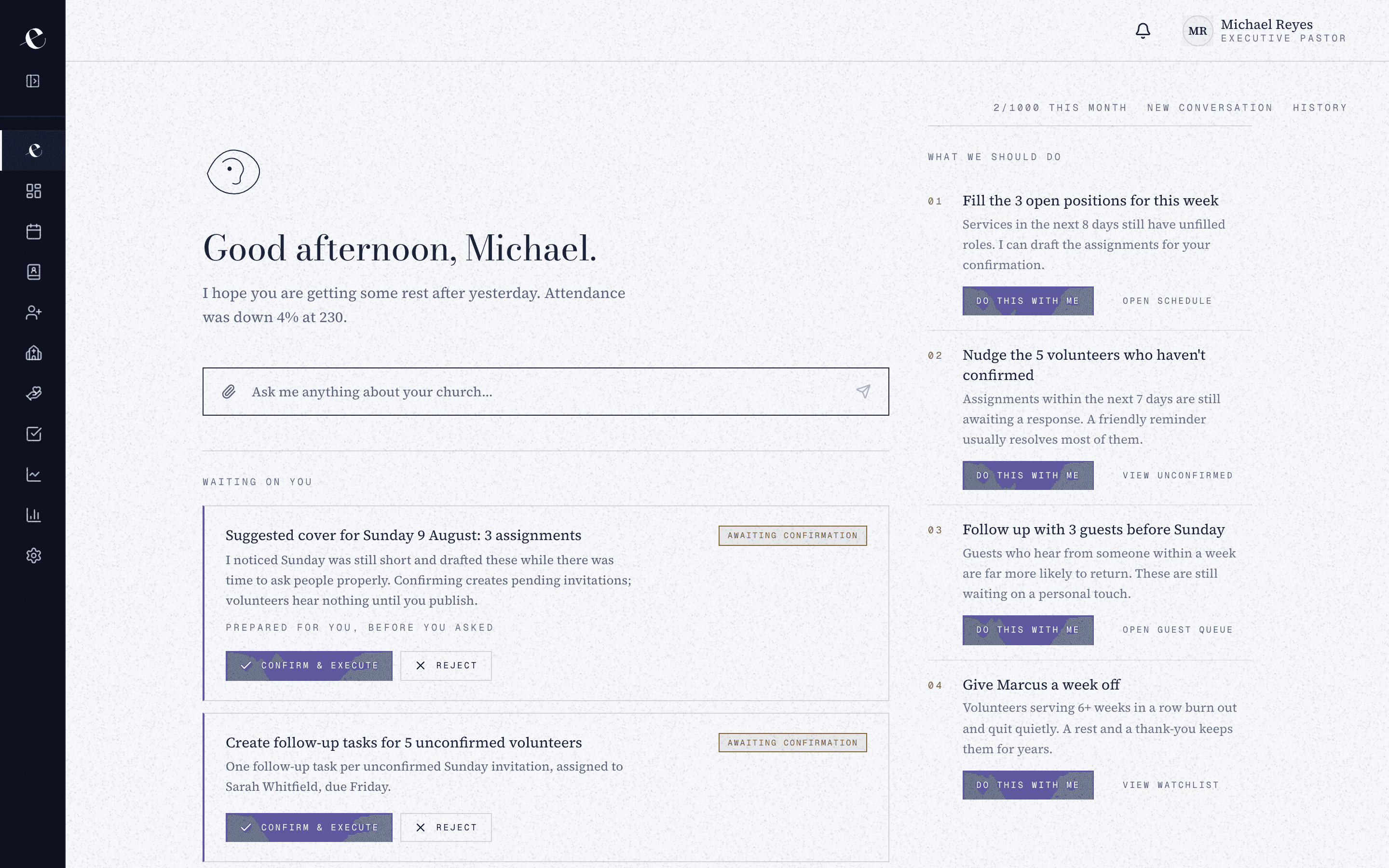 E.Z., your AI assistant in Ezra